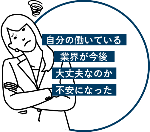 自分の働いている業界が今後大丈夫なのか不安になった